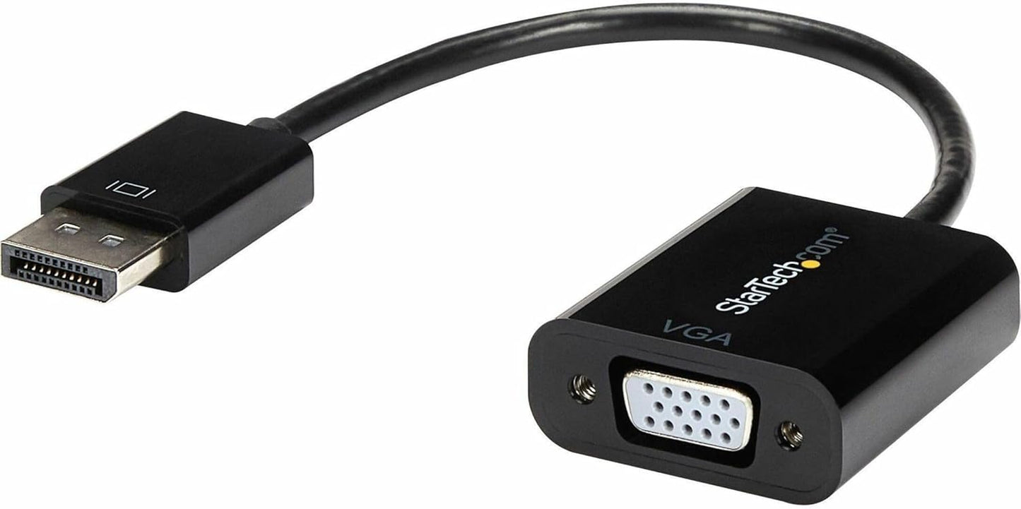 StarTech.com DP2VGA3 DisplayPort to VGA Adapter - Active DP to VGA Converter - 1080p Video - DP/DP++ Source to VGA Monitor Cable Adapter