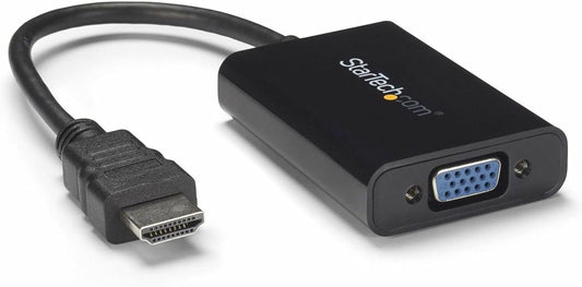 StarTech.com HD2VGAA2 HDMI to VGA Adapter – 1920x1080 – HDMI Converter with Audio Output – VGA to HDMI Monitor Adapter ,Black