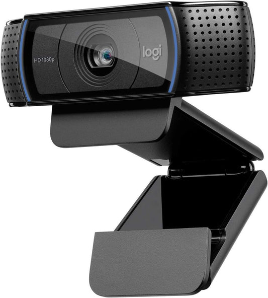 Logitech C920x HD Pro Webcam, Full HD 1080p/30fps Video Calling, Clear Stereo Audio, HD Light Correction, Works with Skype, Zoom, FaceTime, Hangouts